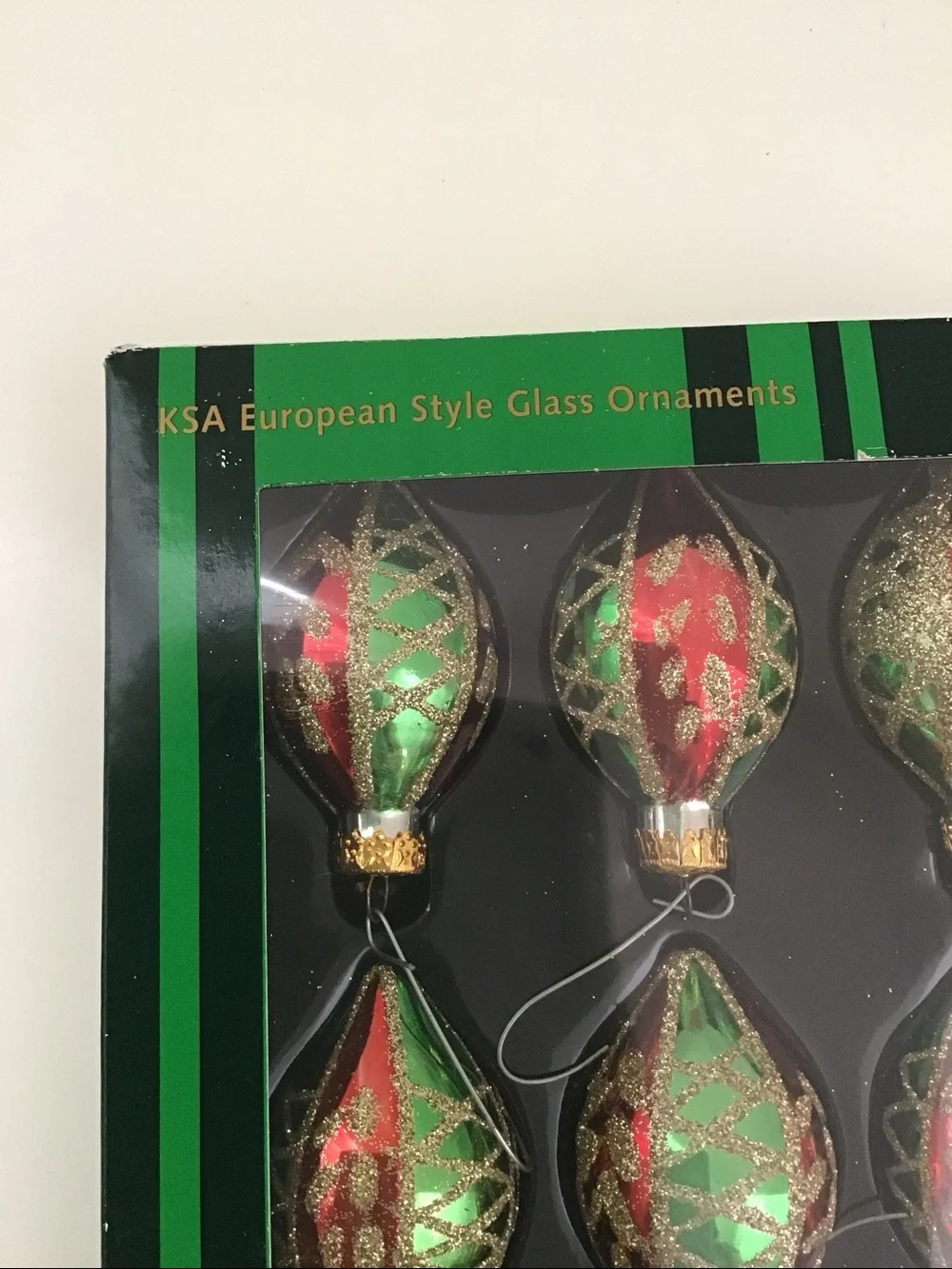 Vintage Kurt S. Adler KSA European Style Miniature Glass Drop Christmas Ornament